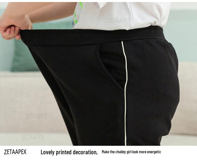 Dívčí letní jogger kalhoty volného střihu plus size