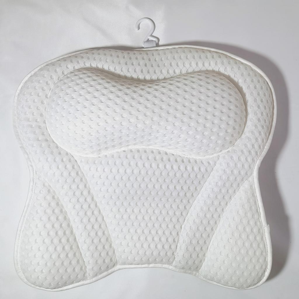 Bath Pillow Bathtub Pillow, Luxury Bath Pillows for Tub Neck and Back Support, Bath Tub Pillow Headrest with Soft 4D Mesh