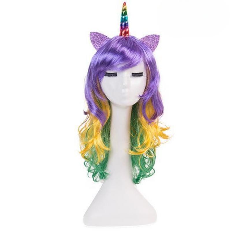 PONY Einhorn Perücke Cosplay Anime Perücke Party Perücke