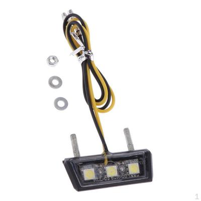 Placă de înmatriculare cu LED pentru motociclete cu lumină de semnalizare frână 1.656 inchi