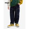 [Anti-Fading] Mqd Children's Clothing Boys' Loose Jeans Spring and Autumn Style Kids' Dad Pants Casual Color-Blocking Long Pants