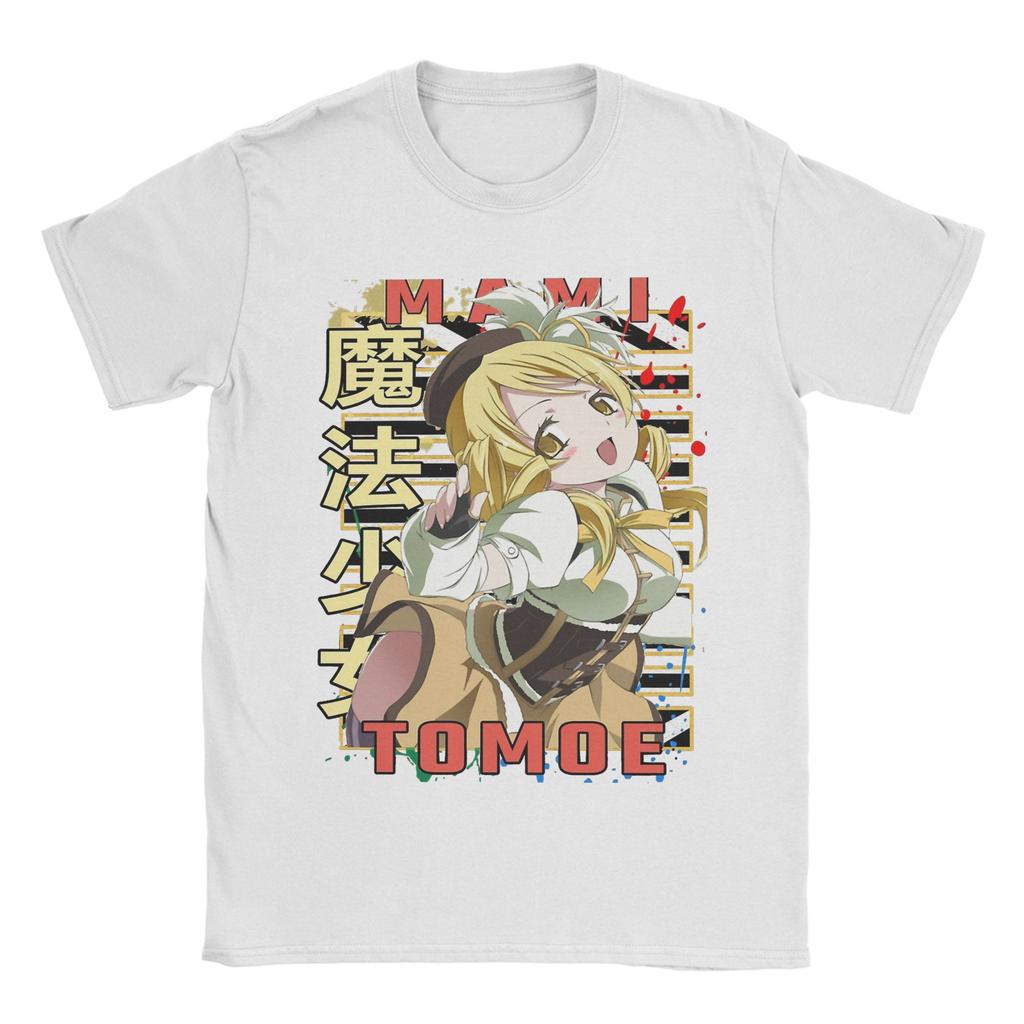 Unisex Mahou Shoujo Mami Tomoe T Shirts Madoka Magica Anime 100 Cotton Tops Funny Short Sleeve Crewneck Tee Shirt Adult TShirts