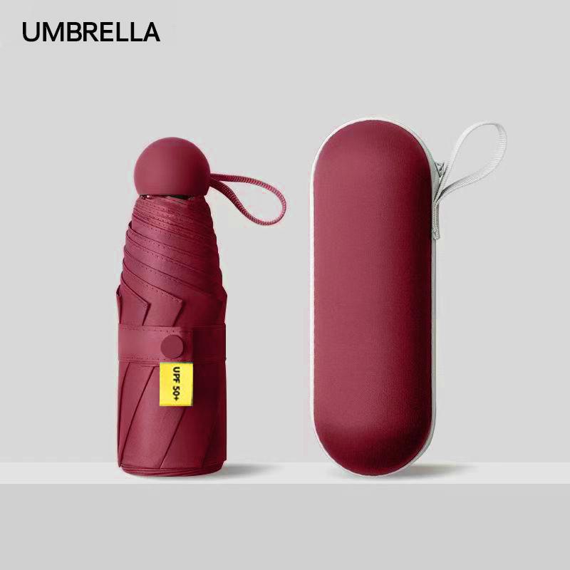 5-Fold Ultra-Light Black Glue UV Protection Customizable Parasol Umbrella