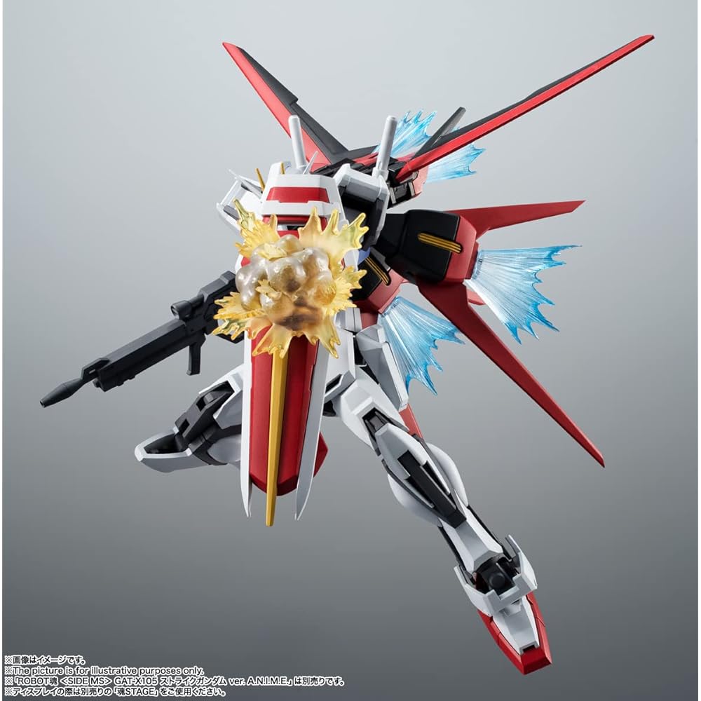 TAMASHII NATIONS ROBOT Spirits AQM/E-X01 Strike Freedom & Effect Parts Set 150mm PVC ABS Action Figure