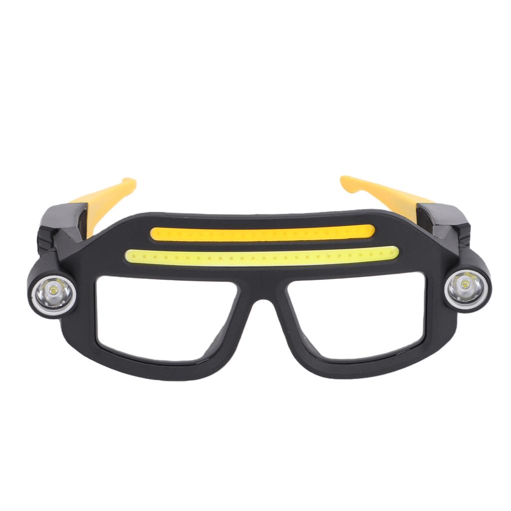 LED Glasses with Lights 5 Mode Rechargeable USB Work Flashlight Outdoor Headlamp for Hiking Camping