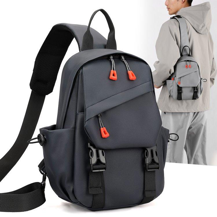 Breast bag men's shoulder messenger bag trendy brand men's bag 2025 new boys casual multi-functional travel small backpack