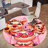 1 Stück Sparschwein Einhorn Runder Stuhlmatte Teppich - Rutschfest, Bodenschutzmatte für Büro, Schlafzimmer und Innenraumdekor - Geschenk D1127224