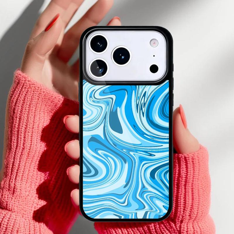 Liquid Swirl Abstract in Neutral Blue Grey Phone Case for iPhone 17 16 15 14 13 Pro Max Back Cover for 12 11 Pro Coque