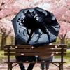 Enchanted Wolf Moonlit Forest Umbrella: Automatic Opening & Closing, Outdoor Protection, Lightweight Travel Accessory, Durable Gift for Nature Lovers