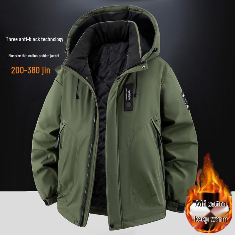 Men's 400 Jin Extra Thick Windproof Outdoor Workwear Jacket, XL 2-Cotton Padded for Extra Warmth