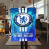 Chelsea FC logo Print FlAannel Blanket, High quality Comfortable for All Seasons, Home Decor, Warmth and Comfort
