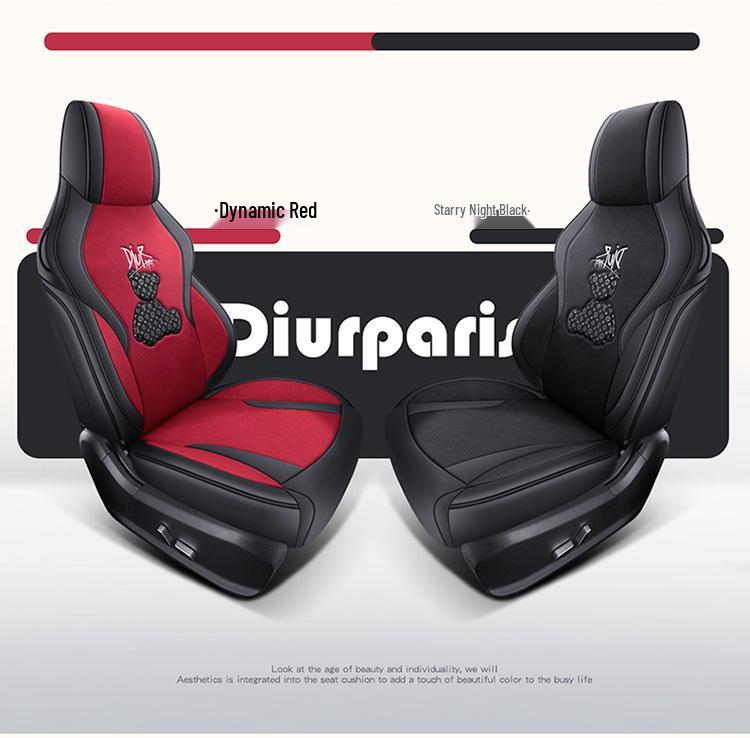 BYD Song PLUS Little Bear 4-Season Car Seat Cushion - Tech Cloth, Full Coverage for 5 Seats