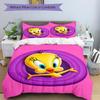 3pcs bedding set Tweety Looney Tunes Includes 1 Comforter + 2 Pillowcases, Without Pillow Inserts, Soft Comfortable,a0909165