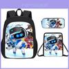 Sac à dos étudiant Astro Bot Ensemble trois pièces avec tissu Oxford respirant pour les enfants d'école