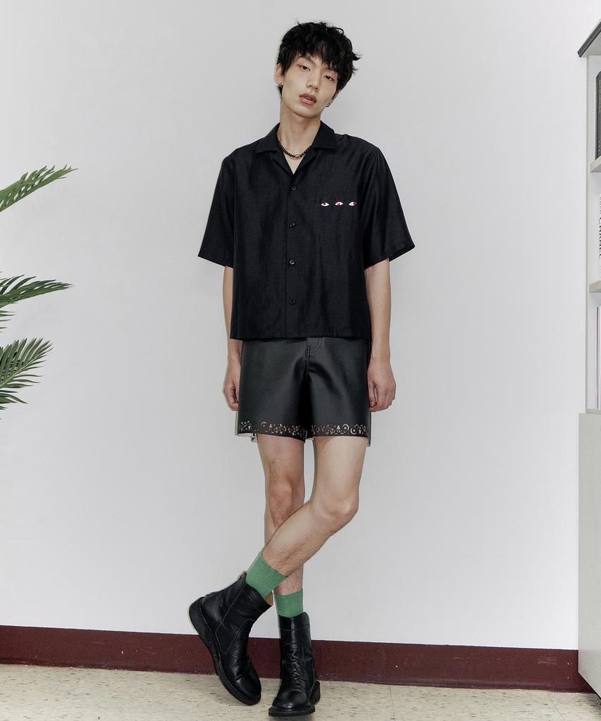 Ogi Faux Leather Shorts