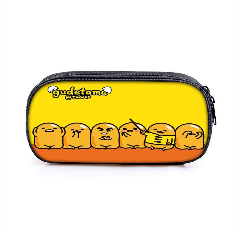 Gudetama Lazy Egg Cartoon Pen Bag With Large Capacity For Kids Students School Supplies