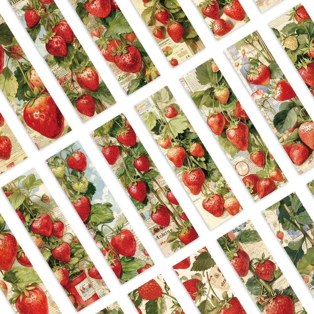 32pcs, Illustrated Strawberry Bookmark, Suitable for Teachers, Readers, and Enthusiasts, Gifts, Bookmarks, Parties, Birthdays