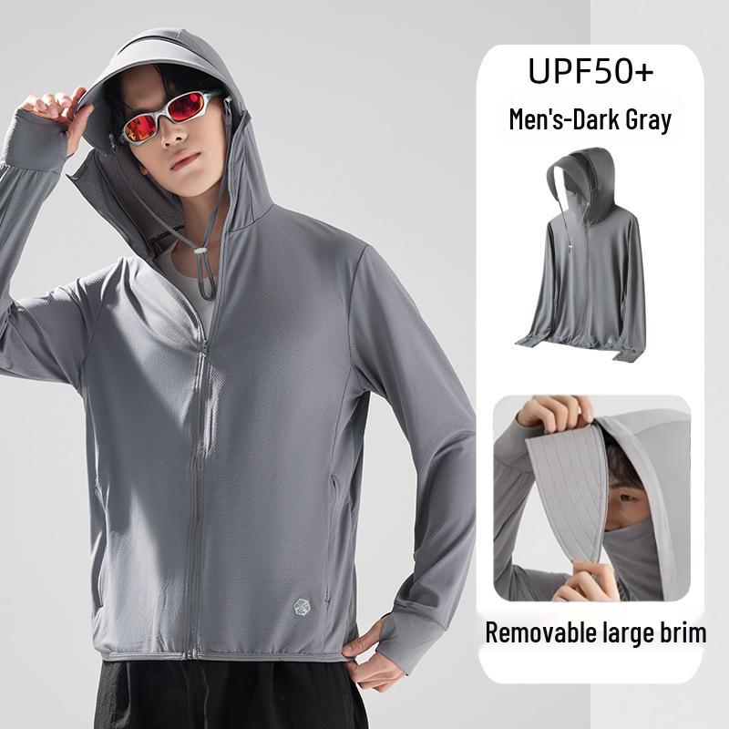 Unisex Outdoor UV Protection Clothing with Detachable Brim - UPF 50+ Breathable Summer Fishing Wear