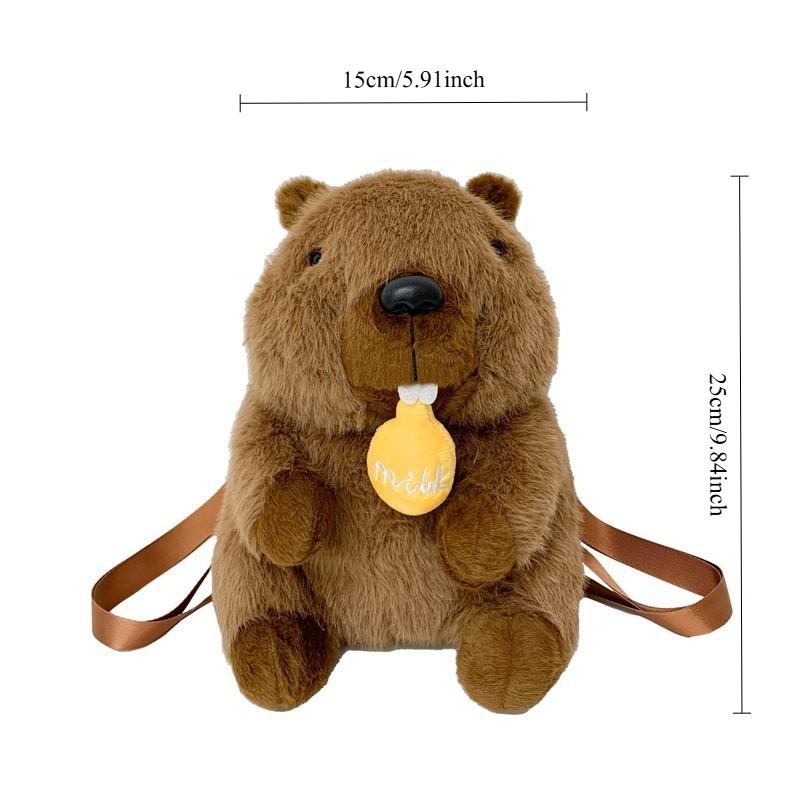 Marmot Plyšový Batoh Kawaii Kapybara Crossbody Plyšová Taška Roztomilá Kreslená Plyšová Bábika Fahsion Kawaii Batohy pre Ženy