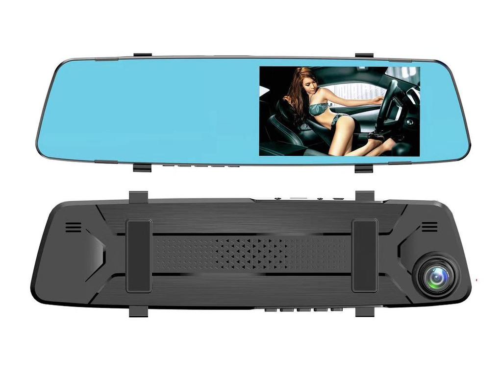 Dual-Objektiv 1080P DVR Dashcam: Aufnahme vorne und hinten, Nachtsicht, HD-Streaming-Rückspiegel