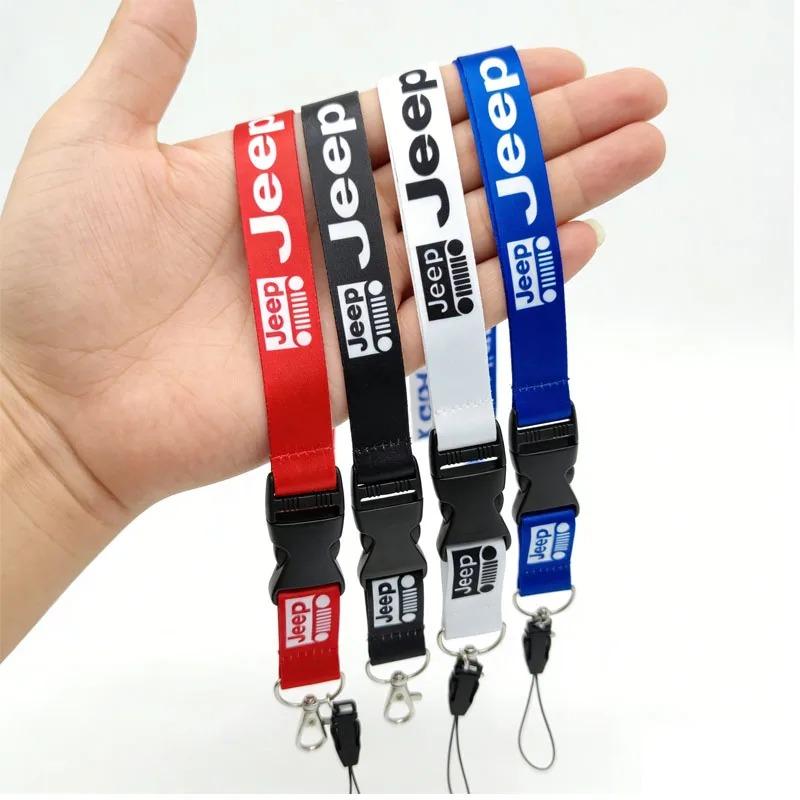 New Lanyard Neck Strap Id Card Holders Accessories For Jeep Grand Cherokee Wrangler JK Gladiator Compass Renegade Patriot AJR1