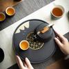 Japanese-style Household Ceramic Tea Tray Modern Light Luxury Simple Office Tea Table Tea Sea Office Dry Brewing Table Tea Set Tea Tray