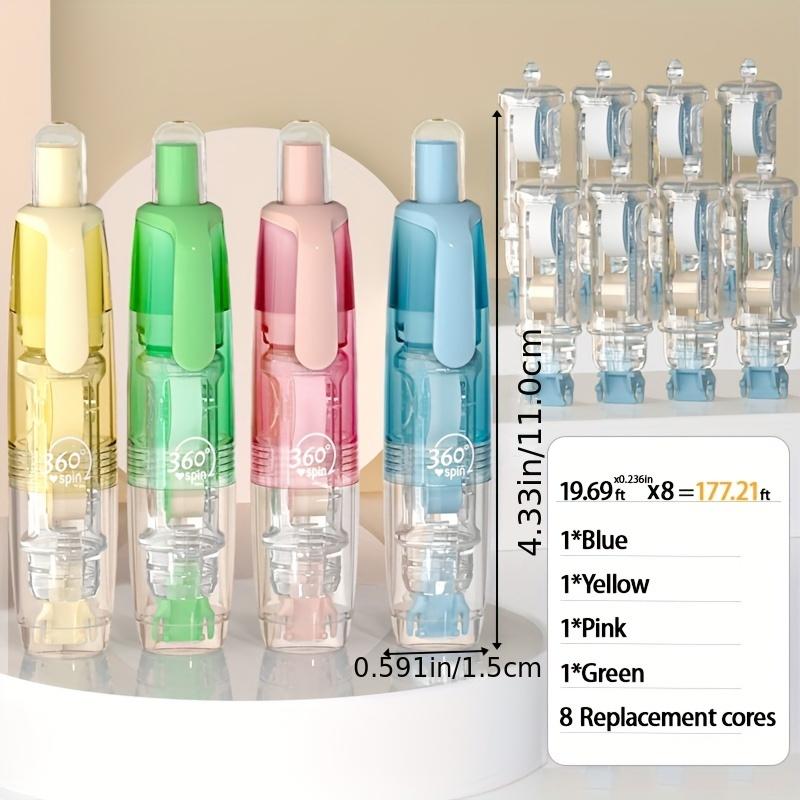 New for Summer - Retractable White Correction Tape, Cute Pen-Shaped Applicator for Easy Use, Instantly Correct Mistakes