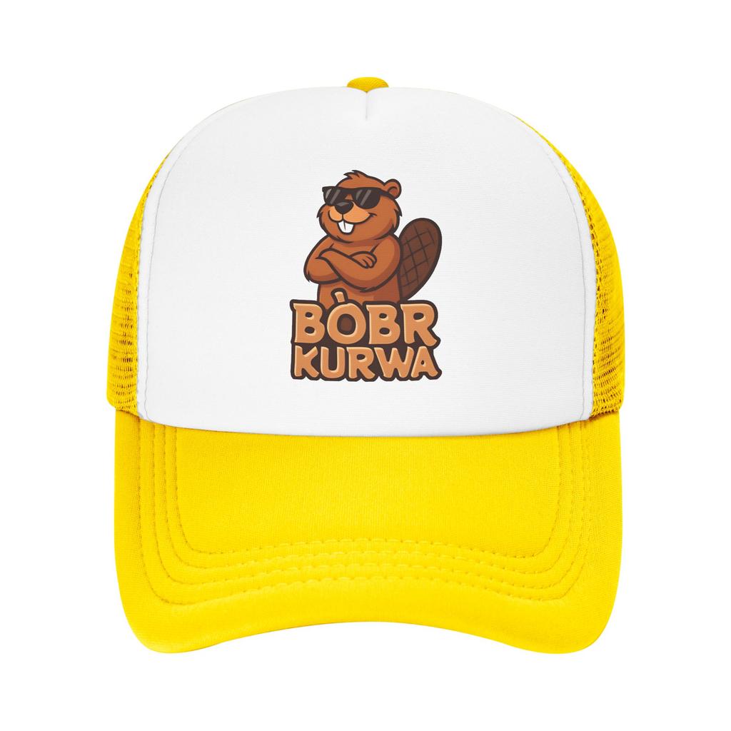 Bóbr Kurwa  Mesh Sun Hats  Unisex Men Design Hip Hop Hats Summer y2k Cute Tennis Skate Sunscreen Baseball Cap