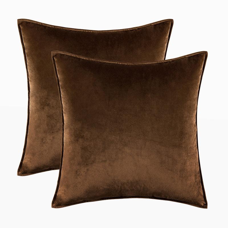 Bordered Velvet Lumbar Pillow Cover Ultra Soft Plush Hotel Style Sofa Decor Cozy Home Comfortable Elegant Accent