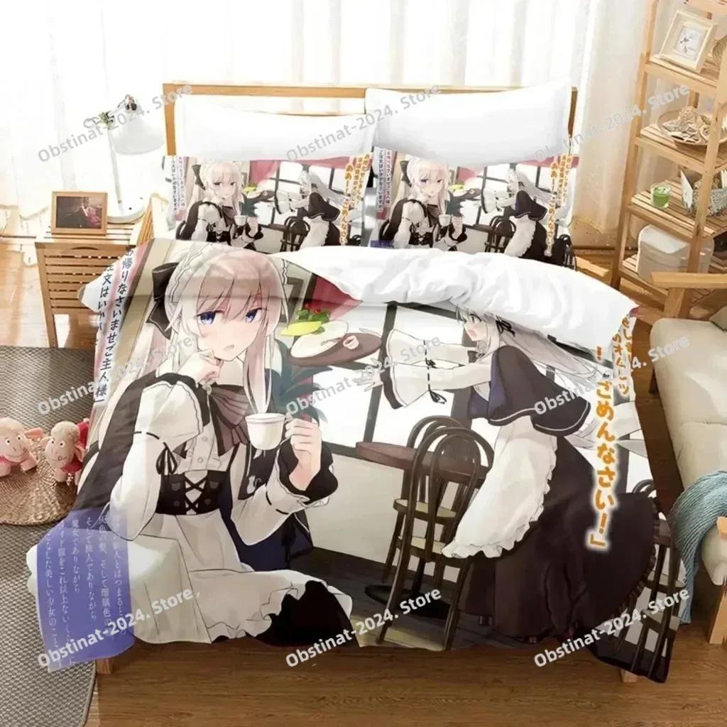 Wandering Witch Journey Of Elaina Bedding Set Printed single Comforter Quilt Bed Cover Pillow Case 3 Pieces Sets Kids Adult Size