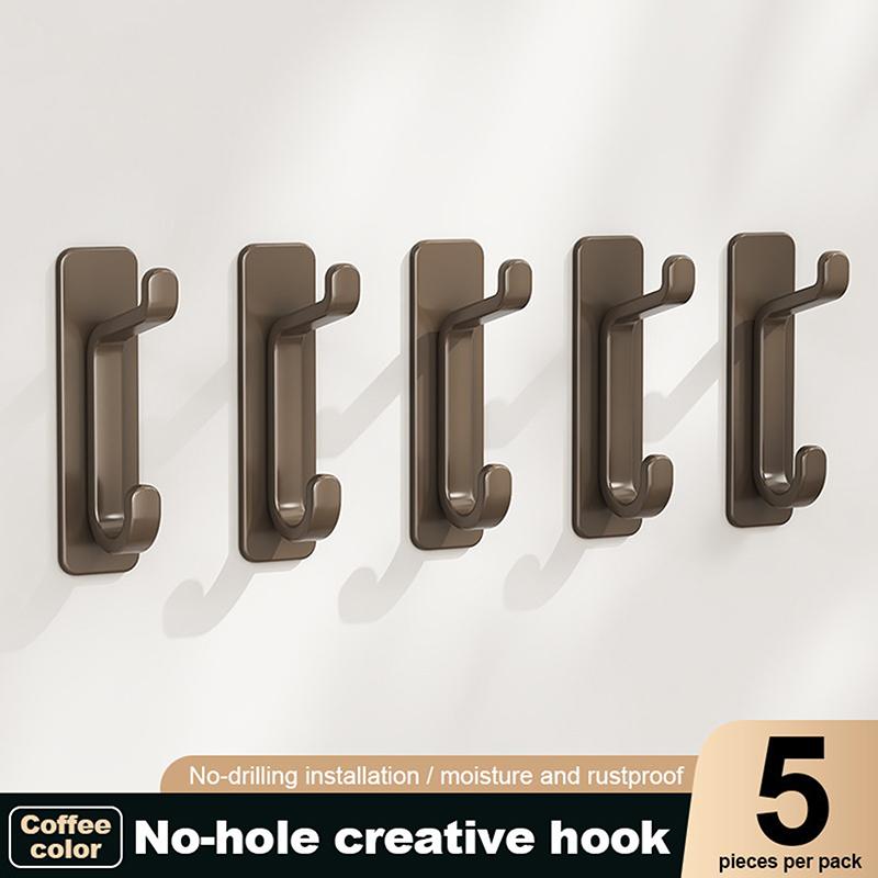 Multifunctional Hook Set, No Drilling Required, For Bedroom Storage, Bathroom, Kitchen, And Entryway Key Racks.