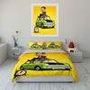 Car, man, teddy bear. Bedding sets Duvet cover sets Duvet covers Pillowcases(1 * Duvet Cover 2 * Pillowcases without duvet insert)