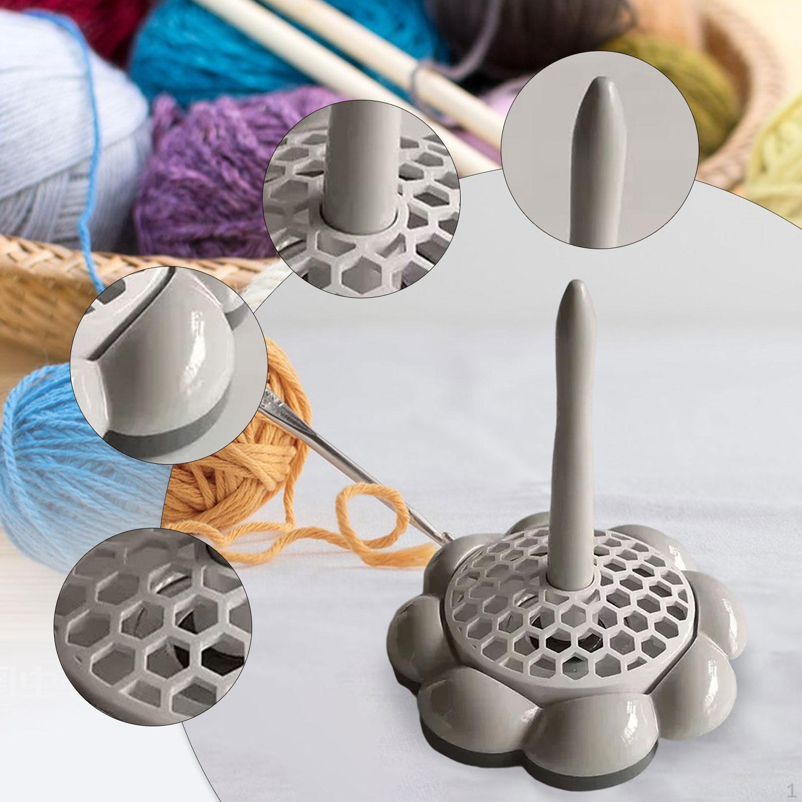 

Yarn Holder for Knitting Embroidery Accessory Detachable Effortlessly Convenience Non Slip Base серый