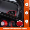 Red Soft Carbon Fiber Dashboard Side Air Vent Outlet Trim For BMW 6 Series 04-10
