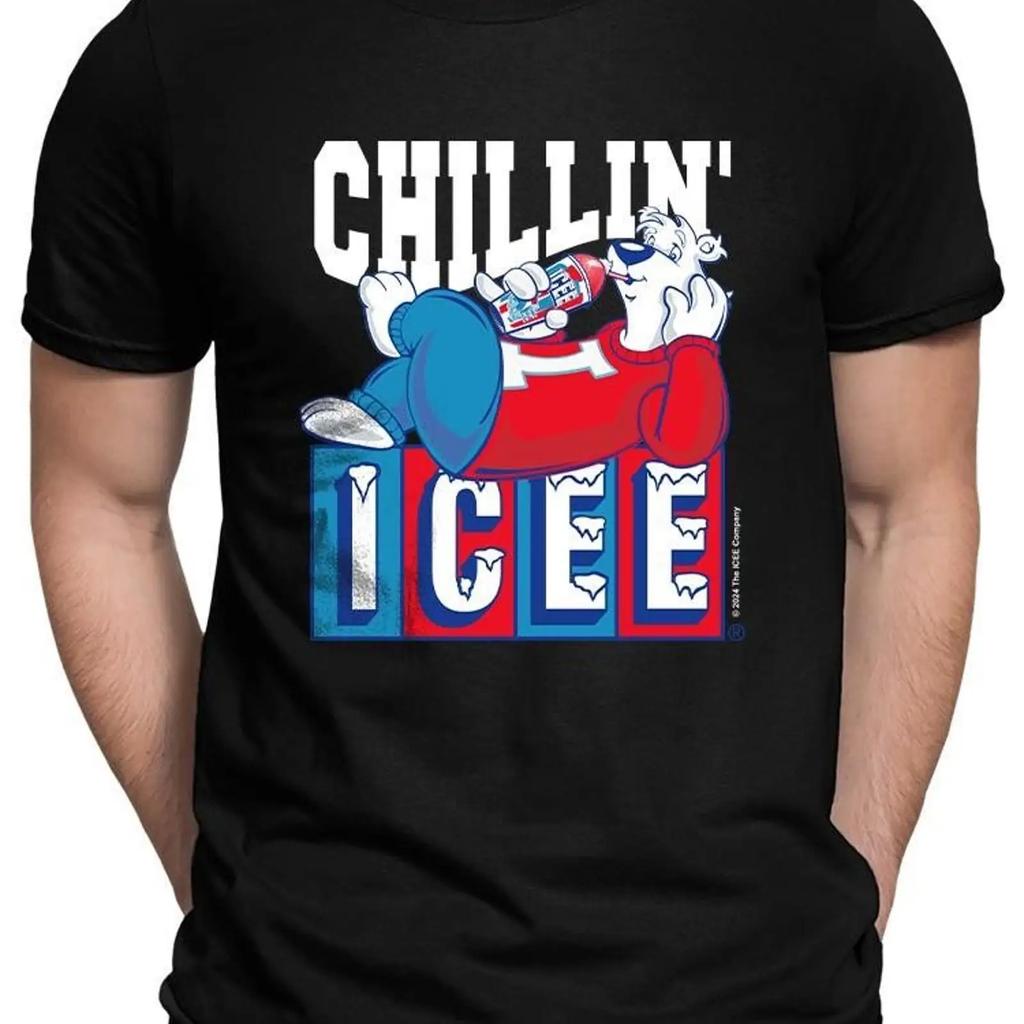Officially Licensed Icee Relaxed Chill Mode Bear Unisexs T Shirt Vintage Homme Stretched Versatile Top For Everyday Wear