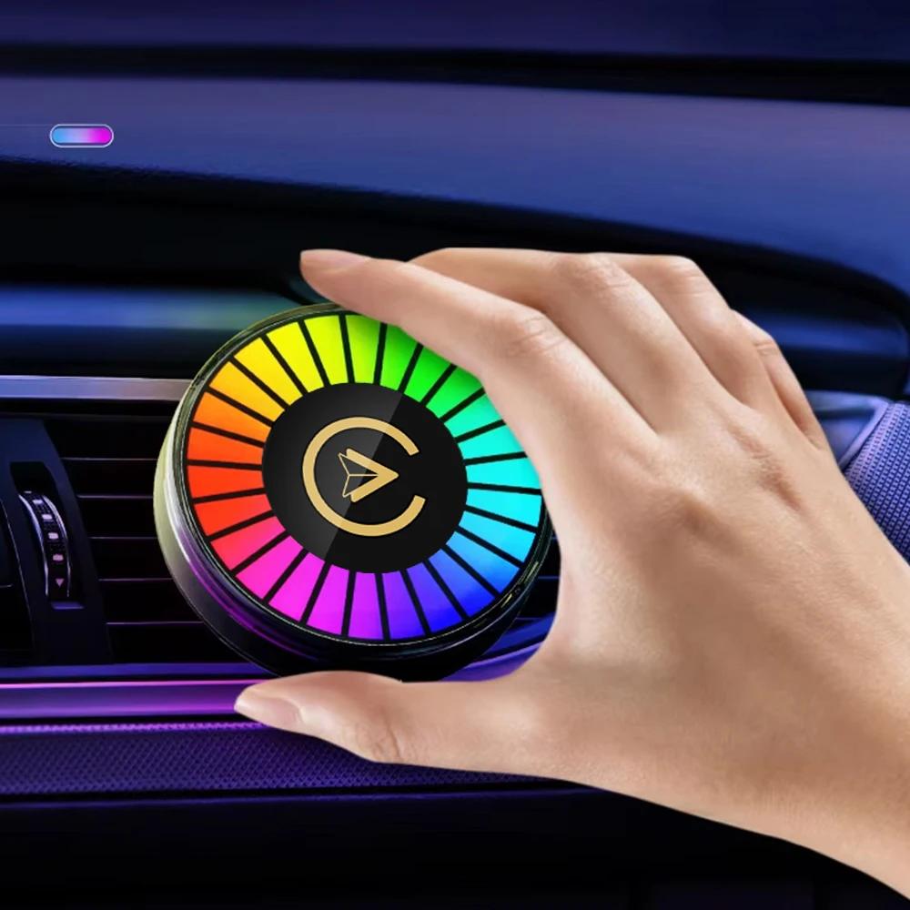 3-in-1 Wireless Carplay Android Auto Adapter Plug and Play Car Aromatherapy with Ambient Lamp Rechargeable for Car Air Outlet