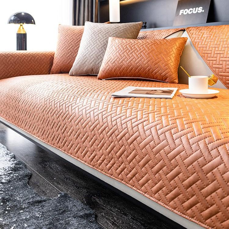 Sofa Cushion Four Seasons Universal Technology Cloth Modern High-Grade Light Luxury Waterproof And Non-Slip Cushion Non-Stick Fur Seat Cushion Cover