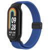 Flettet stropp for Xiaomi Mi Band 8 Elastisk Nylon Solo Loop Justerbart klokkebånd Magnetisk spenne armbånd for Miband 8 NFC