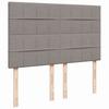 Vidaxl Letto Continentale Con Materasso, Taupe, Tessuto, 140X200 Cm