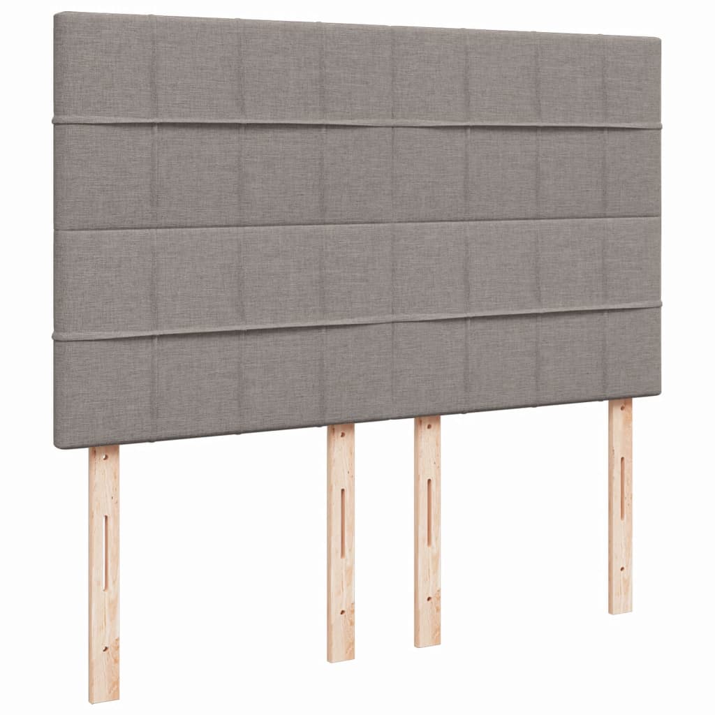Vidaxl Letto Continentale Con Materasso, Taupe, Tessuto, 140X200 Cm
