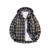 Men's And Women's Loose, Casual And Trendy Printed Checkered Hooded Shirt Men's Long-sleeved Button-down Shirt Jacket