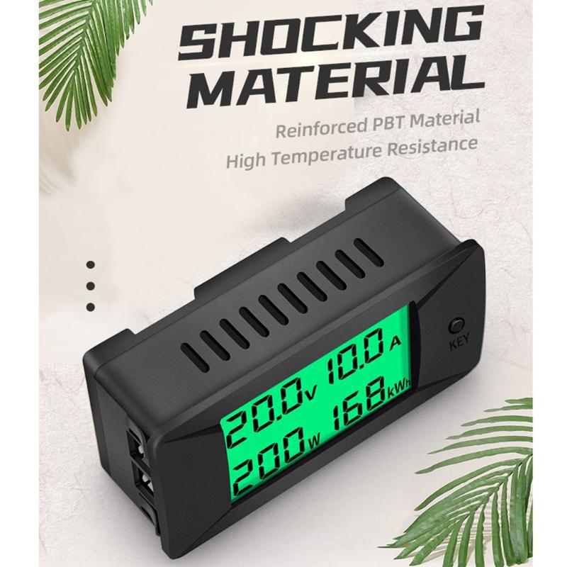 Newest 0-300V Shunt Bulit-In DC Digital Battery Tester Bidirectional Ammeter Voltmeter Power Energy Watt Meter