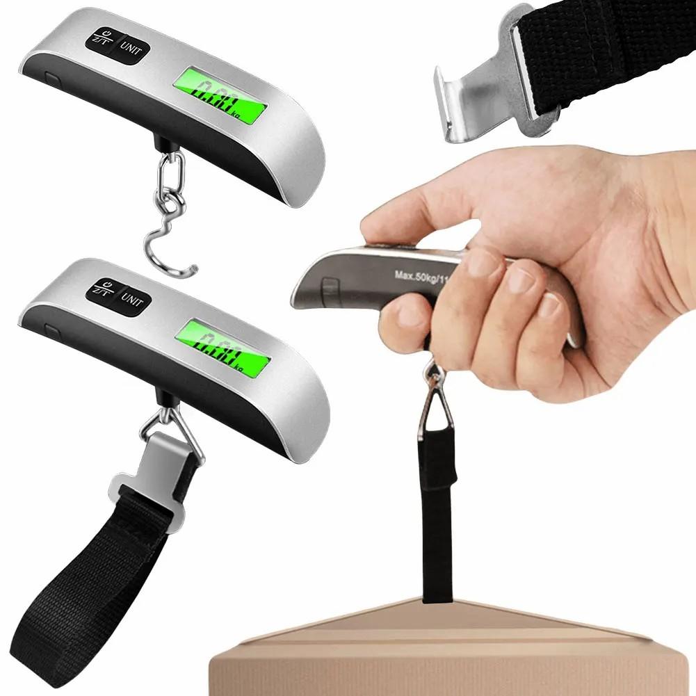 D5 Electronic 50kg/110lb Hanging Suitcase Travel Weighs LCD Display Pocket Electronic Suitcase Travel Scale Hand Luggage Scale