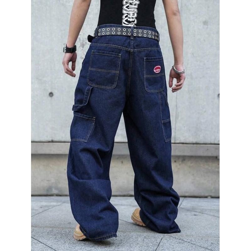 Mens Relaxed Fit Wide Leg Straight