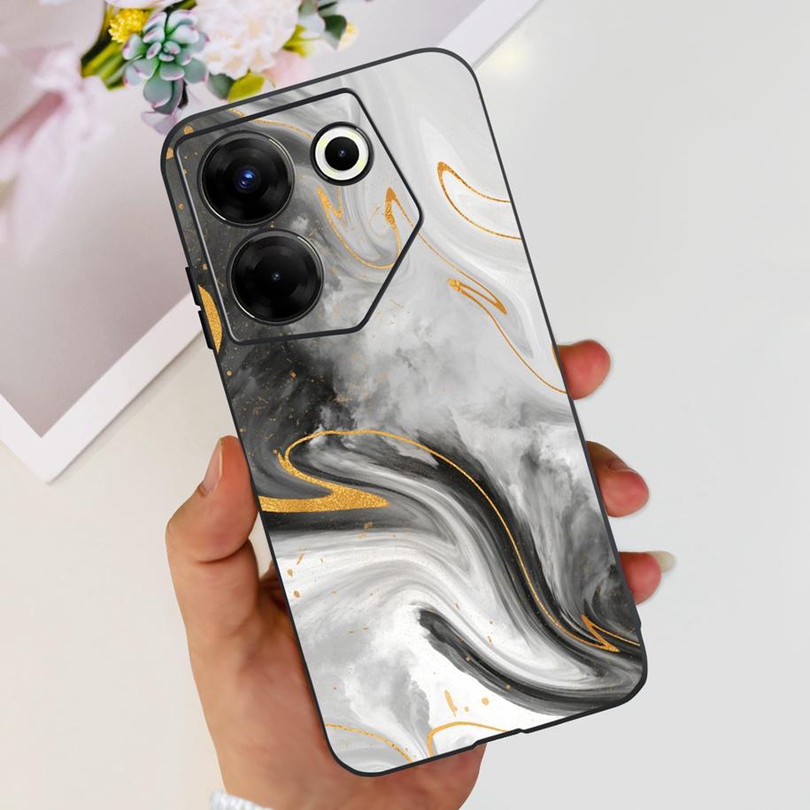 For Tecno Camon 20 Pro 5G Case Marble Cover For Tecno Camon 20 Bumper Soft Silicone Phone Cases For Camon20 Pro CK8n CK7n Fundas