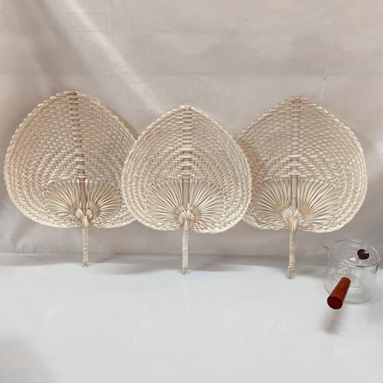 Bamboo Hand Fans Natural Handmade Weaving Fans Lightweight Palm Leaf Fan Children And Adults Handheld Fan with 2 Size for Summer Cooling Down