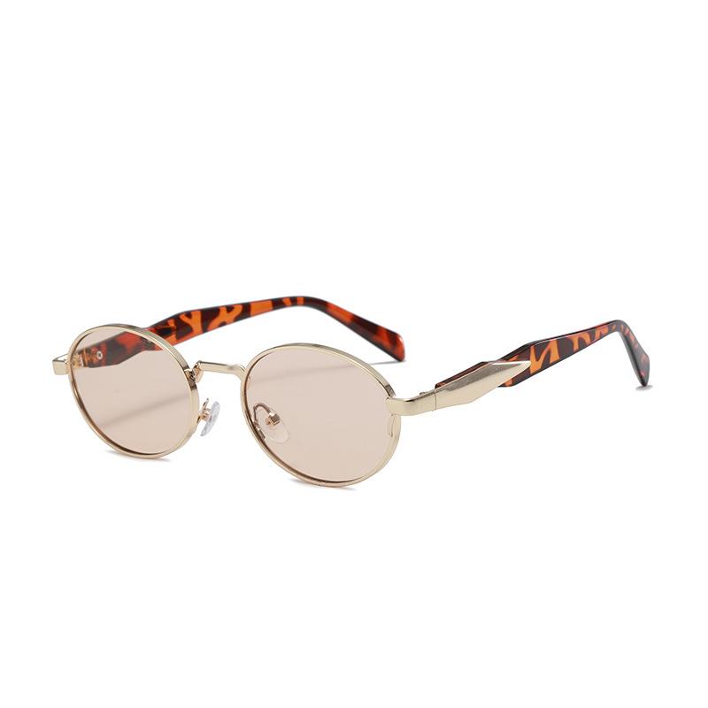 Luxury Men Women Sunglasses Unisex Fashion Sun Glasses Oval Eyewear Shades Round Sunglasses Punk Sunglasses for Female Male