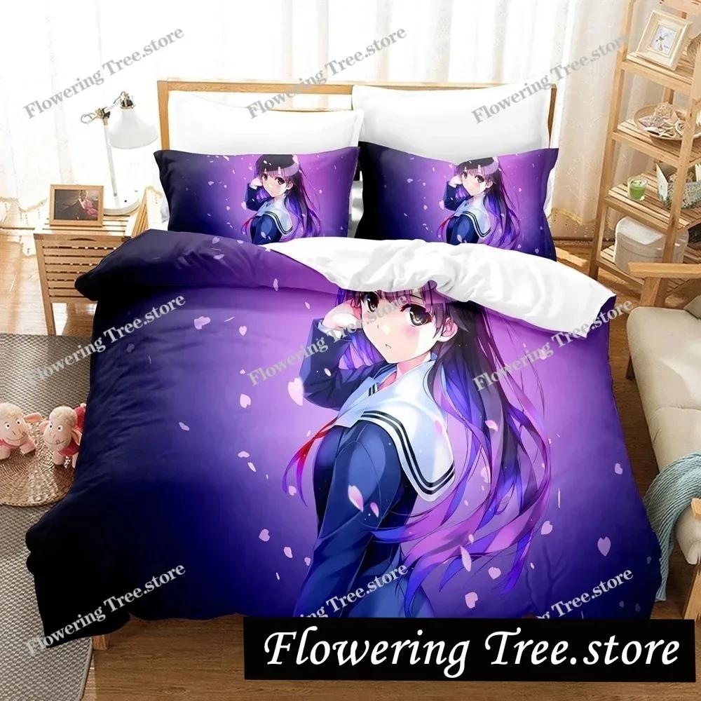 Anime Saekano Megumi Eriri Ložní souprava Chlapci Dívky Velikost Twin Queen Povlak na přikrývku Povlak na polštář Postel Děti Dospělí Domácí textil