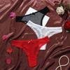 Soft Low Waist Briefs Traceless T-back Panties Fashion Lace Transparent Thongs  Daily Wear