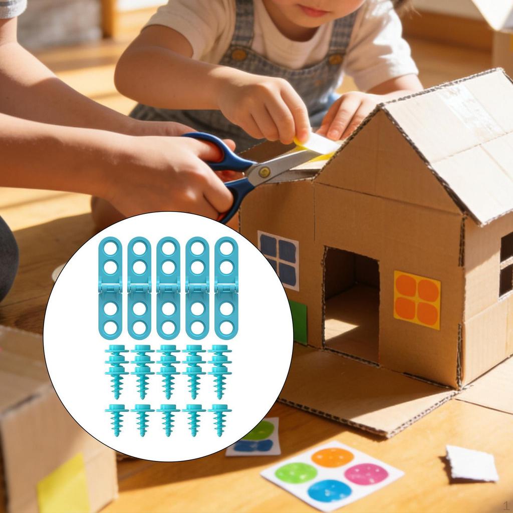 Cardboard Construction Tool Hinges Screws Early Educational Toys Handicrafts Supplies Kids Building